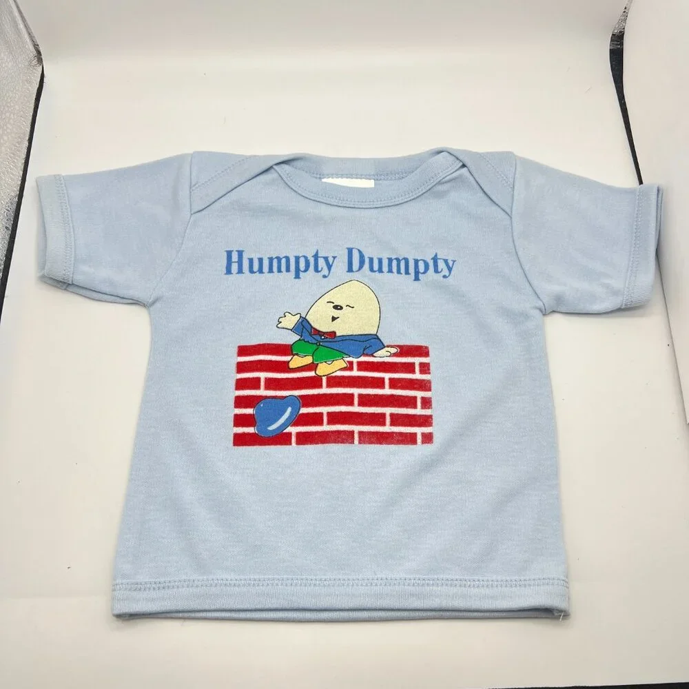 Humpty Dumpty Baby T Shirt Baby Blue by Mother Goose 9 to 18 months NEW - Picture 2 of 7